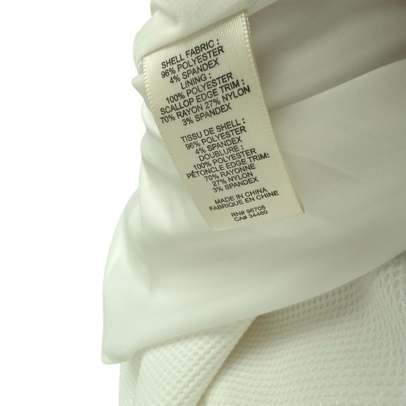 Rebecca Taylor Women's White Seersucker Mini Dress Size 10 - Picture 5 of 9